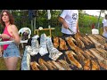 Street Food in Italy. Huge Load of Ribs, Steaks, Sausages &amp; Lard