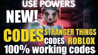 STRANGER THINGS UNIVERSE CODES 🩸[ROBLOX]🩸 ⚠️ WORKING ⚠️