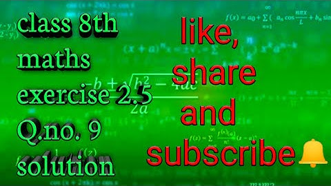 class 8 maths chapter 2 linear equation in one variable exercise 2.5 q.no. 9 solution