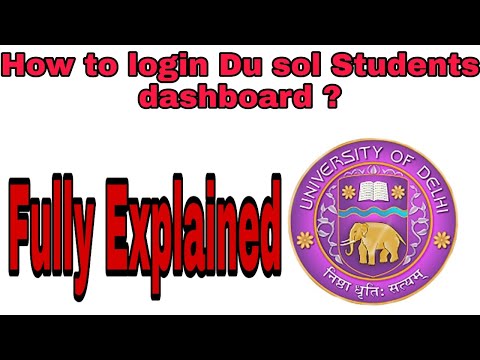 How to login du sol students dashboard || Du Sol Update 2020 Full Explained