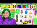 OPENING ONE OF *EVERY SINGLE EGG* in ADOPT ME ROBLOX! HATCHING LEGENDARY PETS! *EXPENSIVE UNBOXING*