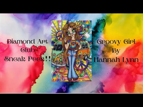 Diamond Art Club Sneak Peek! Groovy Girl By Hannah Lynn. 