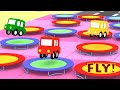 BOUNCY CARS! - Trying to FLY? - Cartoon Cars - Cartoons for Kids!