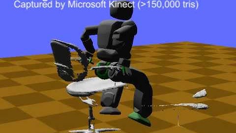 Robust contact generation for robot simulation with unstructured meshes