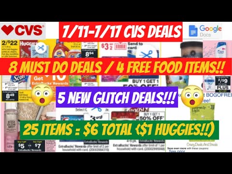 CVS Deals 7/11-7/17 {4 FREE FOOD ITEMS} CVS Couponing This Week💃8 Must Do CVS Deals + 5 GLITCHES