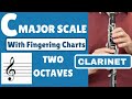 Clarinet c major scale  two octaves slow