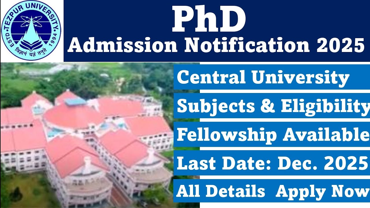 Central University New PhD Admission 2025 // New PhD Admission ...