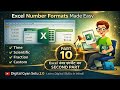 Excel Custom Number Formatting System | Time, Scientific &amp; Fraction Format | Class Part 10 (Hindi)