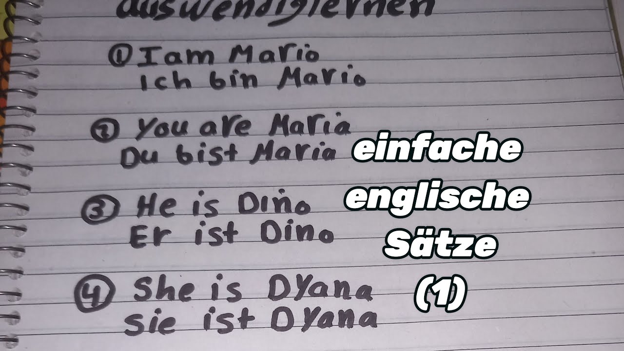 einfache englische Sätze(1) - YouTube