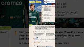 Fernando Alonso in student's book