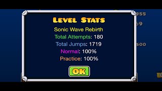 Sonic Wave Rebirth 100% Fluke From 48, 398 Attempts (wr??) raw footage btw