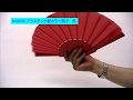 8806・8807　プラスチック製カラー扇子　赤・青