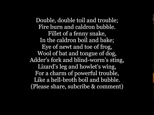 Double Toil And Trouble Lyrics - Colaboratory