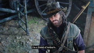 This scene shows John remembering Arthur, but only if he finishes the mission Arthur started