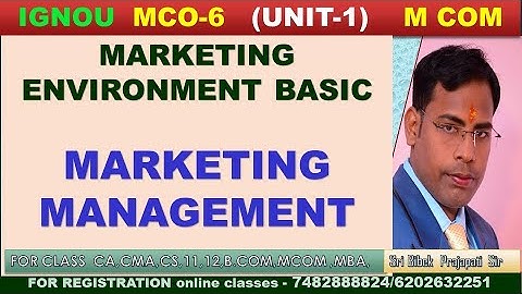 MARKETING ENVIRONMENT BASIC  IGNOU MCO6 UNIT 2