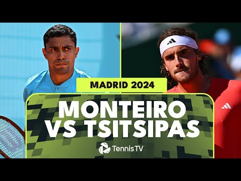 Thiago Monteiro vs Stefanos Tsitsipas Entertaining Match Highlights | Madrid 2024