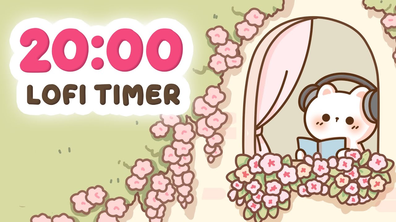 20 Minute Timer with music💗 Chill Study Focus Timer - YouTube