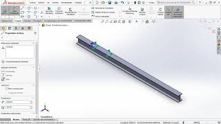 Viga simplemente apoyada (SolidWorks)