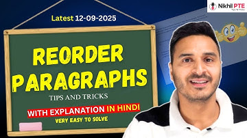PTE READING - REORDER PARAGRAPHS TIPS AND TRICKS II EXPLANATION IN HINDI || PTE BY NIKHIL