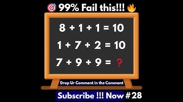 🔢 Math Puzzle Challenge – Don’t Blink or You’ll Miss It 👁️⚡🔥 #MathPuzzleChallenge