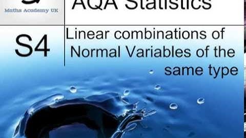 Linear combinations of Normal variables of the same type