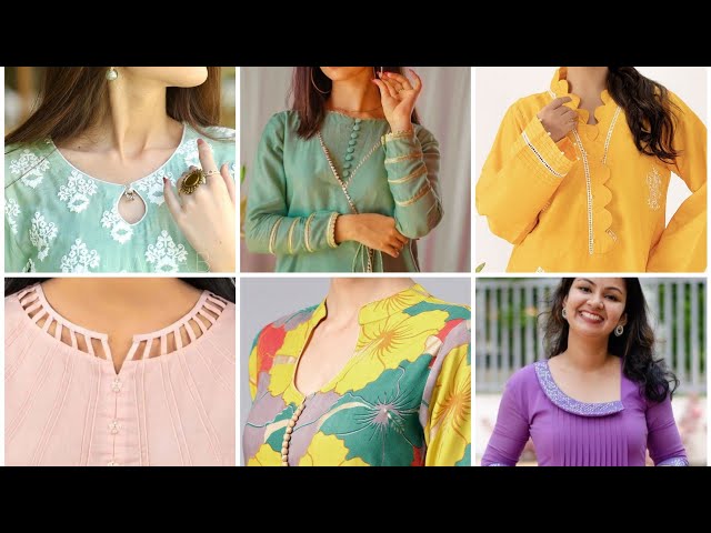 Latest kurti neck design for girls/boatneck kurti designs/simple galay k  design/chudidar neck design - YouTube