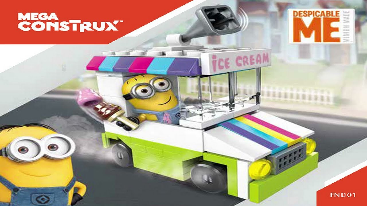 Mega Bloks Instructions | Minions | Despicable Me | FND01 | Ice Cream Truck Joyride