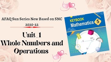 AFAQ Mathematics Class 5 Unit 1 Whole Numbers and Operations Sun Series Single National Curriculum
