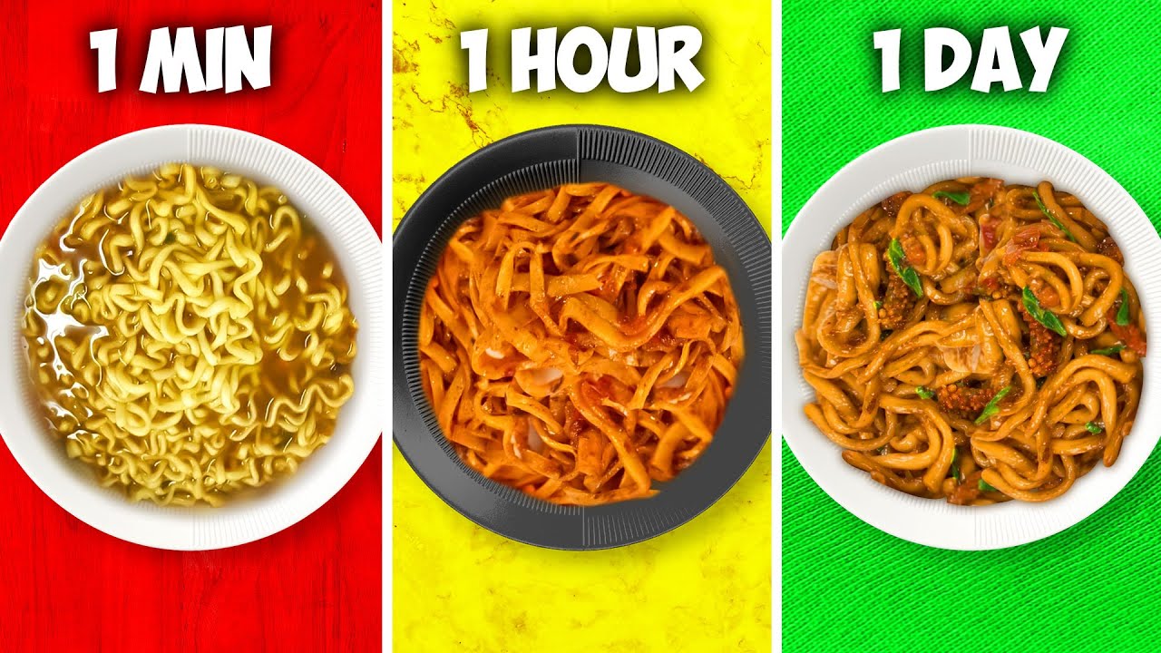 1 Minute Vs 1 Hour Vs 1 Day Noodles By VANZAI YouTube 1-minute-vs-1-hour-vs-1-day-noodles-by-vanzai-youtube