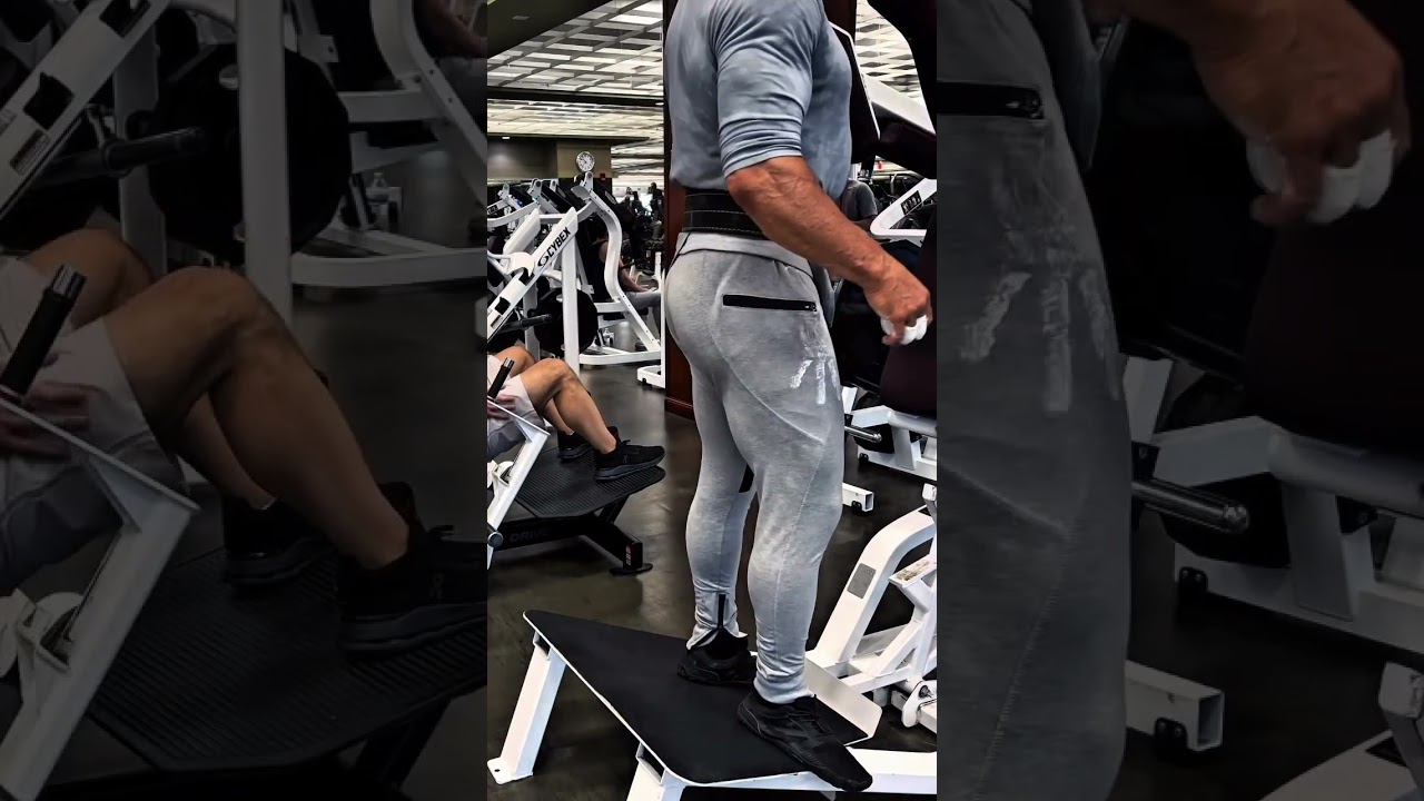 Calves on the squat machine are a very effective way to target the calves. Keep your legs bent