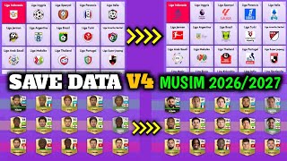 AKHIRNYA RILIS! SAVE DATA V4 Football League 2026 Update Full Lisensi Musim 2026/2027