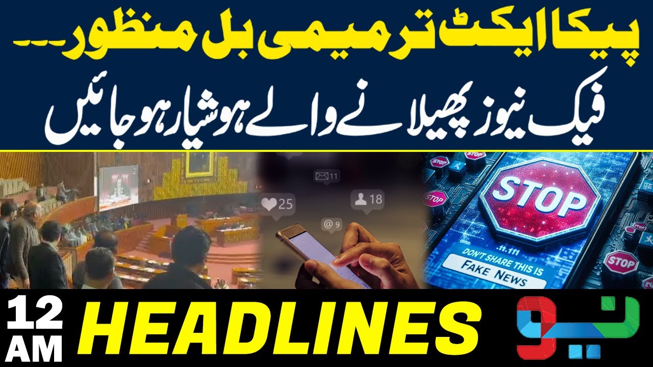 PICA Amendment Act presented in the Assembly | Headlines 12 AM | 24 Jan 2025 | NEO News