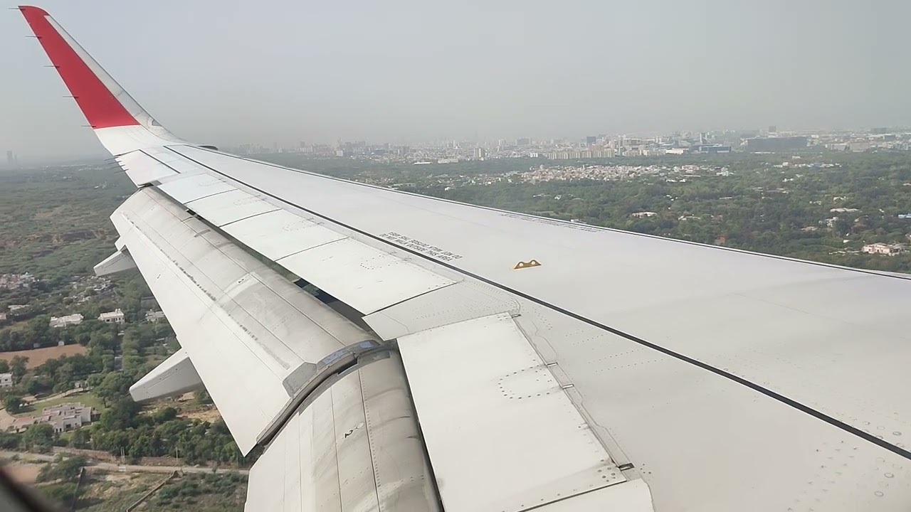 Air India flight landing in Delhi airport  ✈️