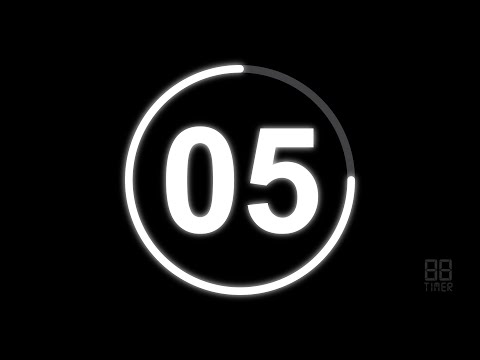 5 Second Countdown Timer with clock Ticking sound & Finish alarm beep #timer #clock #countdown