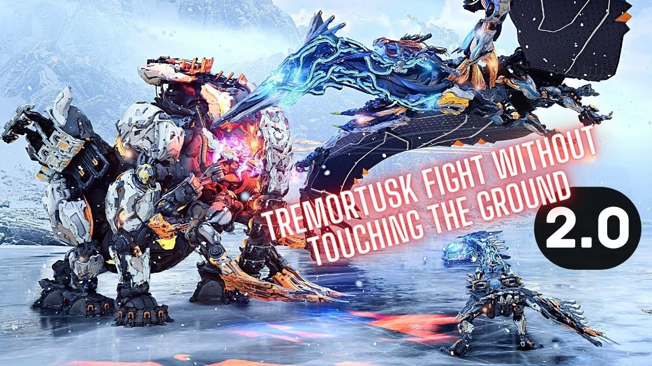 Tremortusk Fight Without Touching The Ground 2.0 | Horizon Forbidden West Ultra Hard