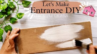 Diy For Entrance Nameplate Making At Home Decoupage Art