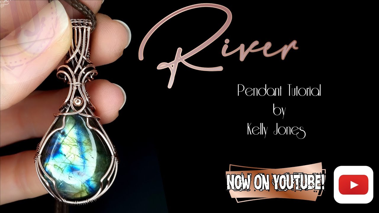 Wire wrap pendant tutorial 'River' Kelly Jones.