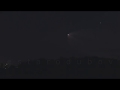 Полет космического корабля в ночном небе над Омском 25.09.2019