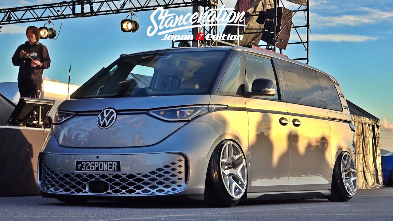 🌈[Автомобиль, отмеченный наградами] Новейший электроминивен 326POWER, VW ID Buzz. STANCE NATIOM J...