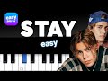 The Kid LAROI , Justin Bieber - Stay |  EASY PIANO TUTORIAL