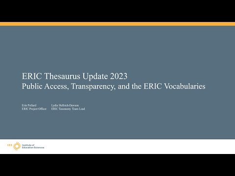 2023 ERIC Thesaurus