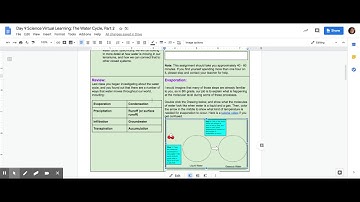 Day 9 Science Virtual Learning: The Water Cycle, Part 2 - Google Docs
