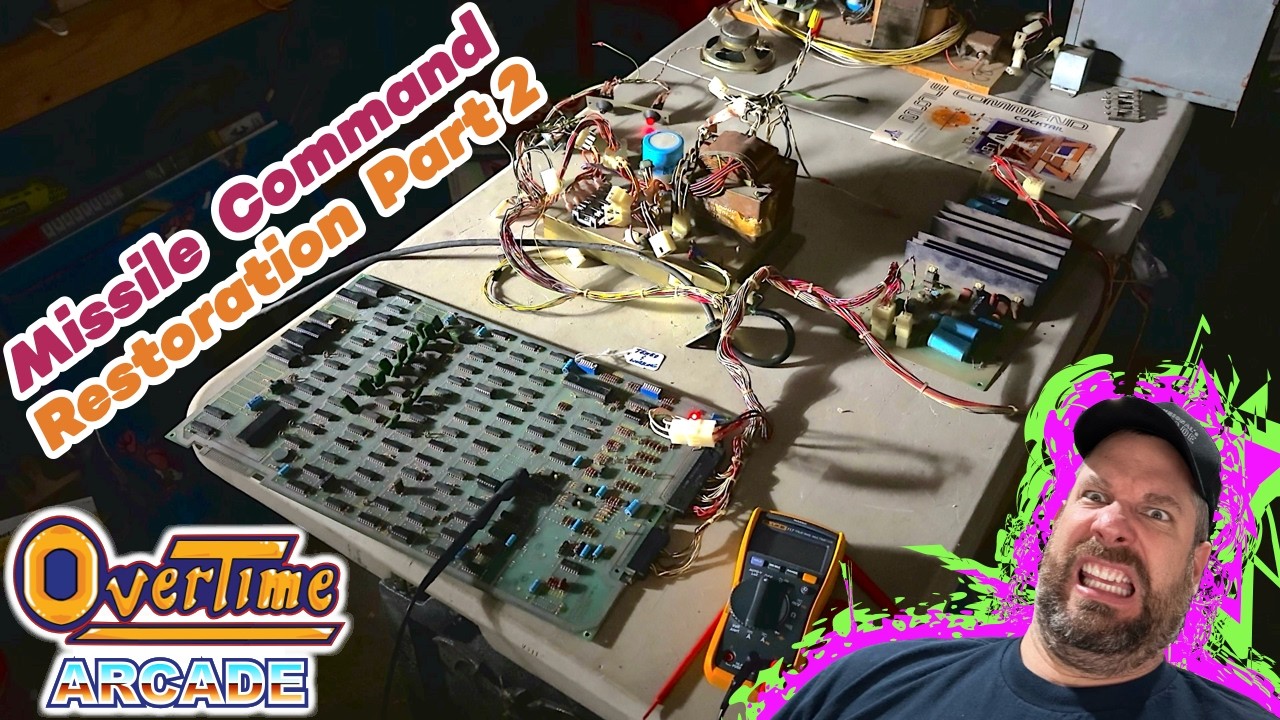 Atari Missile Command cocktail arcade repair part 2: G07-FBO monitor cap kit, repro flyback, & test