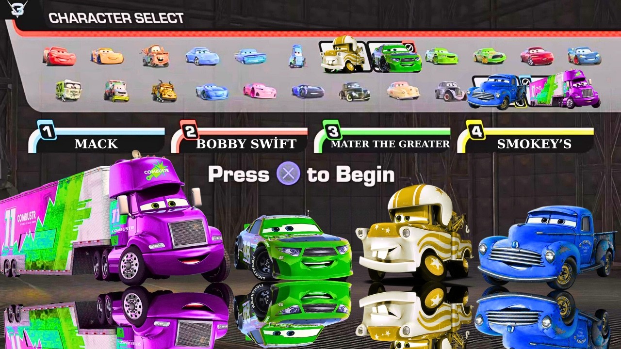 Cars 3: Driven to Win Split screen 4 player Custom Cup #cars3driventowin #cars3 #disney #pixar