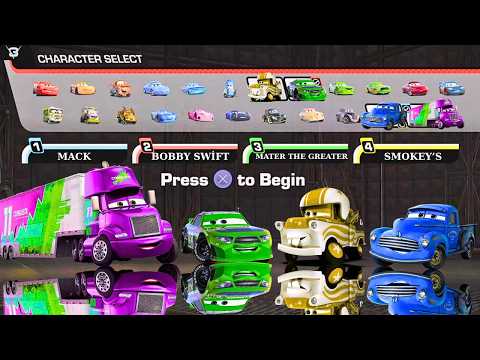 Cars 3: Driven to Win Split screen 4 player Custom Cup #cars3driventowin #cars3 #disney #pixar
