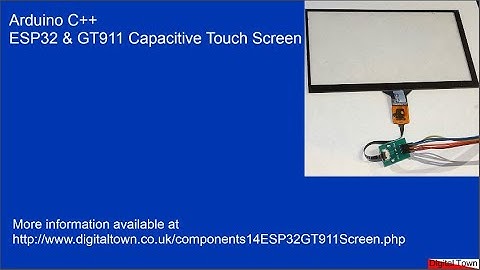 Arduino C++ ESP32 and GT911 Touch Screen (Also works with Arduino Due)
