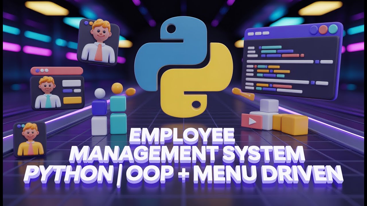 🔹 Employee Management System (Python – OOP + Menu Driven)|| Add update ...