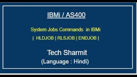 IBMi (AS400) - System jobs Commands 2 | rpgle programming | System jobs in IBMi | System job IBMi |
