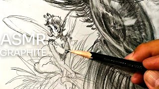 Looking Embarrassed Fairy Sketching Graphite ASMR No Talk