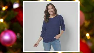 Susan Graver Lifestyle Marshmallow Knit Dolman Sleeve Top on QVC screenshot 5